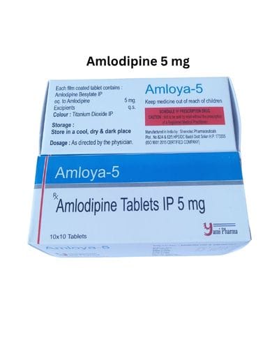 Amloya-5 Amlodipine Besylate Tablets IP 5mg Pharma Wholesale.