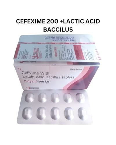 Cefyam-200 LB Cefixime 200mg + Lactic Acid Bacillus Tablets.