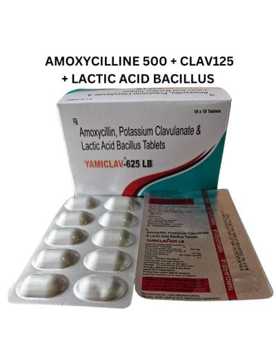 Yamiclav-625 LB Amoxycillin 500mg and Potassium Clavulanate 125mg.